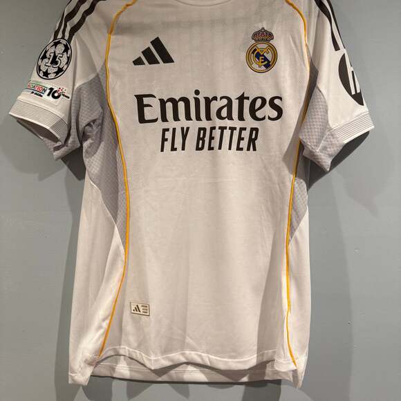 Authentic Adidas Real Madrid Mbappé Jersey 25/26 – UEFA Champions League Patch - Picture 1 of 10